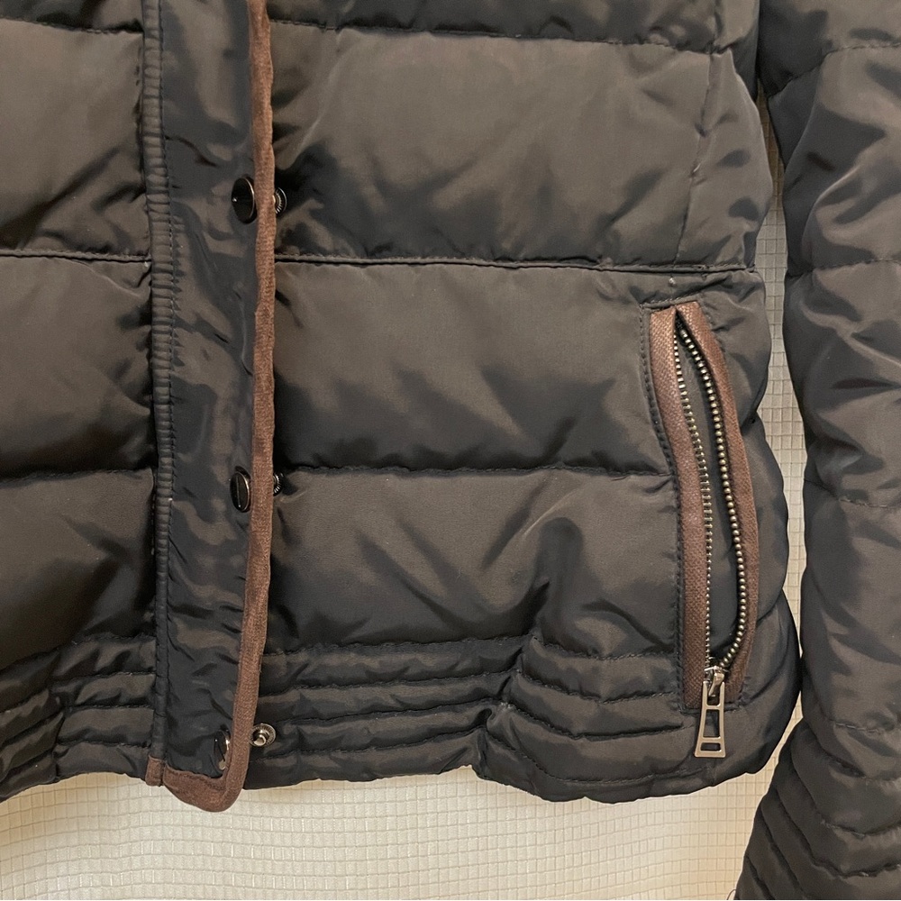 Zara Black Puffer Jacket Large - Picture 3 of 11